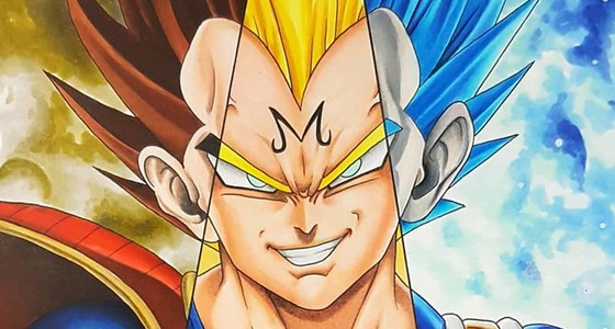 Dragon Ball Z, Super Saiyan Blue Vegeta, desenho do vegeta blue