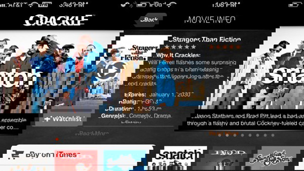 captura de tela do app Crackle