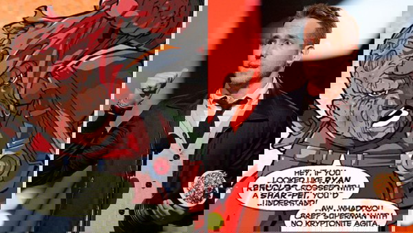 Deadpool na HQ, referindo sua aparência ser igual a Ryan Reynolds