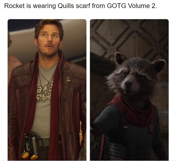 Homenagem de Rocket para Peter Quill