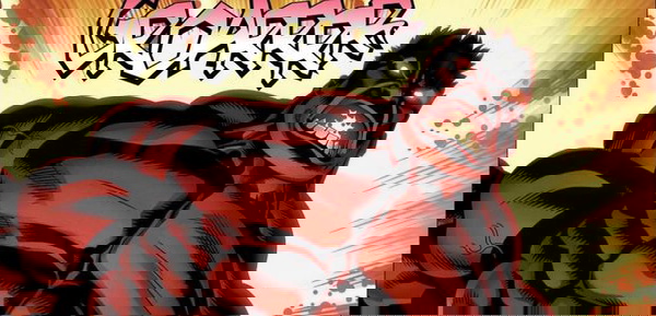 Hulk Vermelho absorvendo radiação