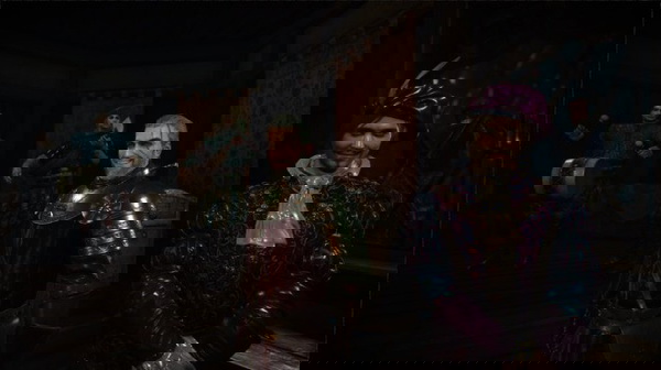 Geralt e Jaskier em The Witcher 3