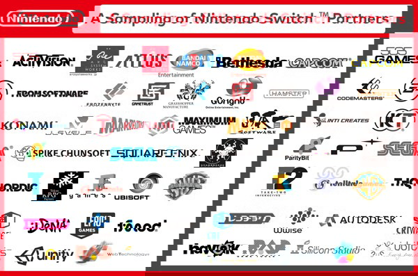 empresas parceiras do nintendo switch