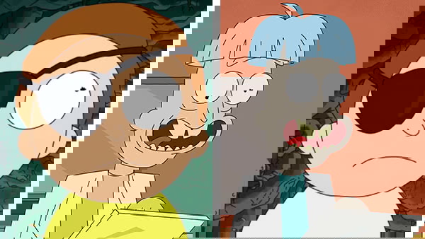 Rick no corpo de Morty