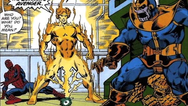 Homem-Aranha, Adam Warlock e Thanos