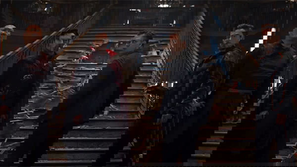 Wong, Doutor Estranho, Bruce Banner e Tony Stark